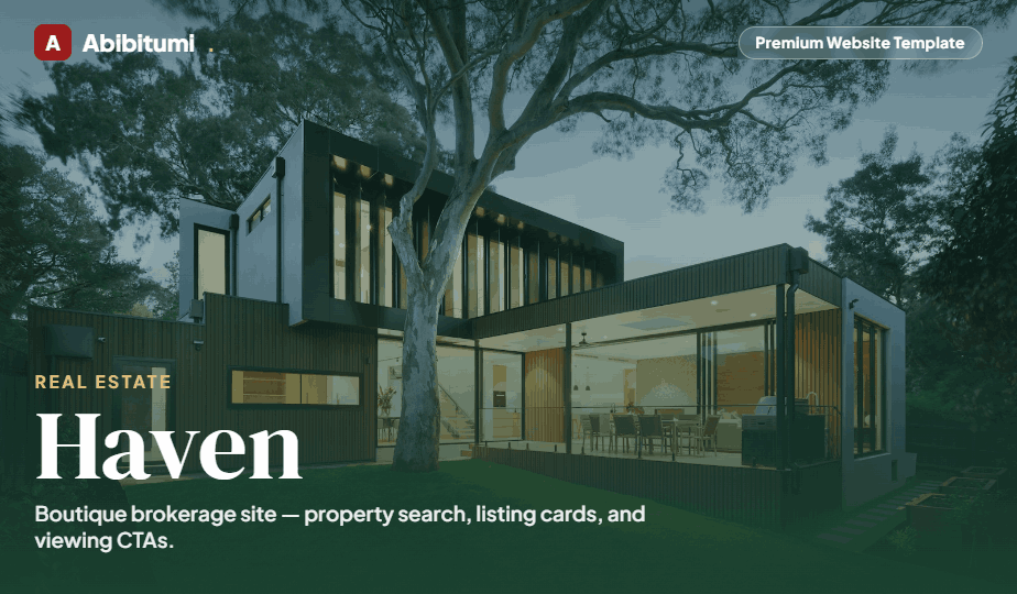 Haven — Real Estate Template HTML