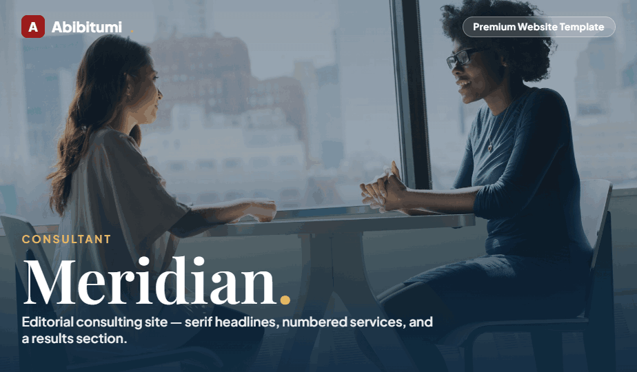Meridian — Consultant Elementor Template