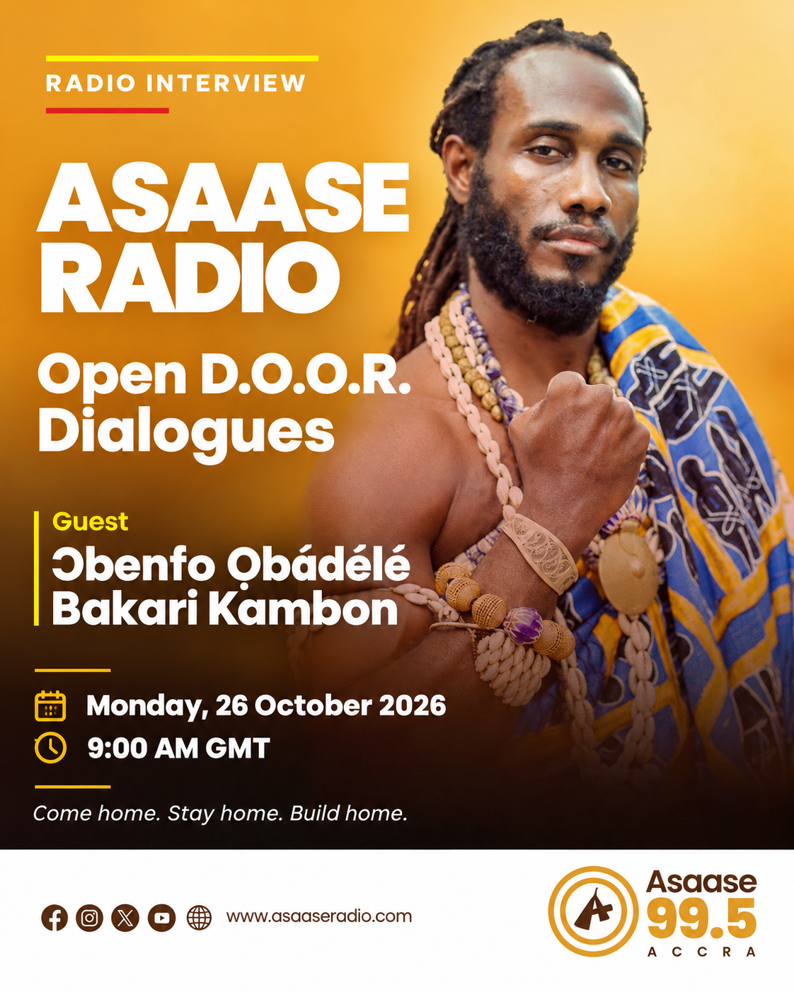 Asaase Radio: Ɔbenfo Ọbádélé Bakari Kambon on Open D.O.O.R. Dialogues