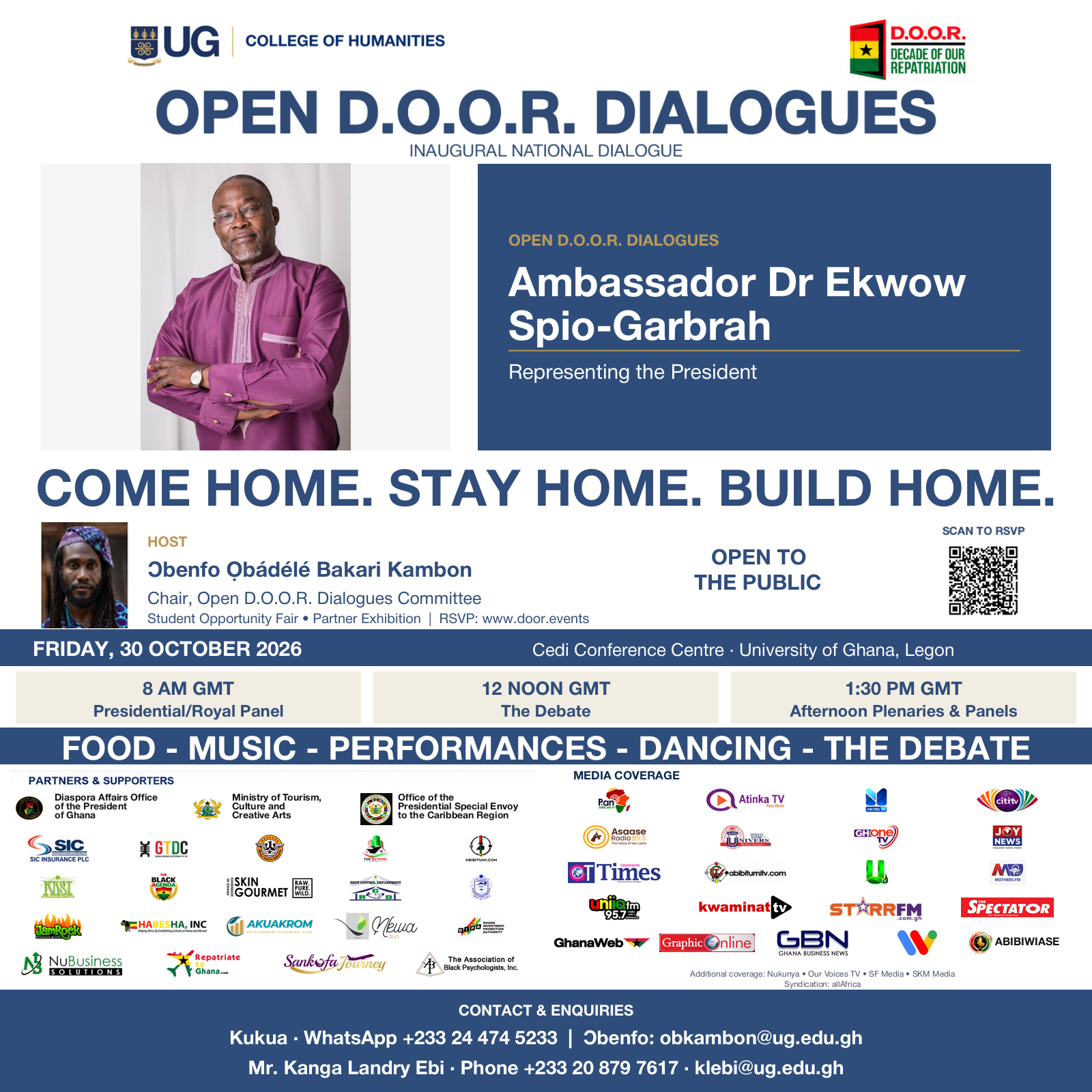 4 days left — Open D.O.O.R. Dialogues with Ambassador Dr Ekwow Spio-Garbrah