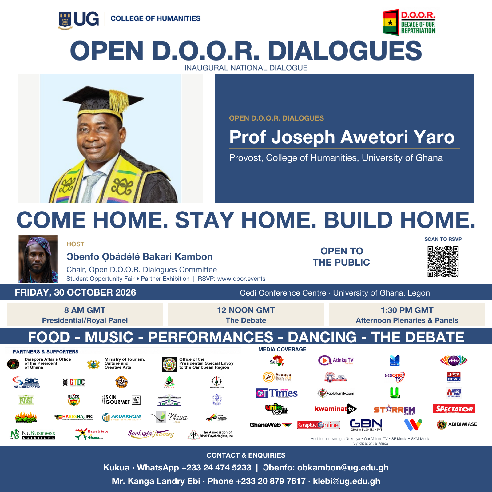 2 days left — Open D.O.O.R. Dialogues with Prof. Joseph Awetori Yaro